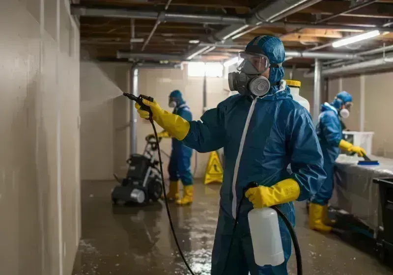 Basement Sanitization and Antimicrobial Treatment process in Rockdale, IL